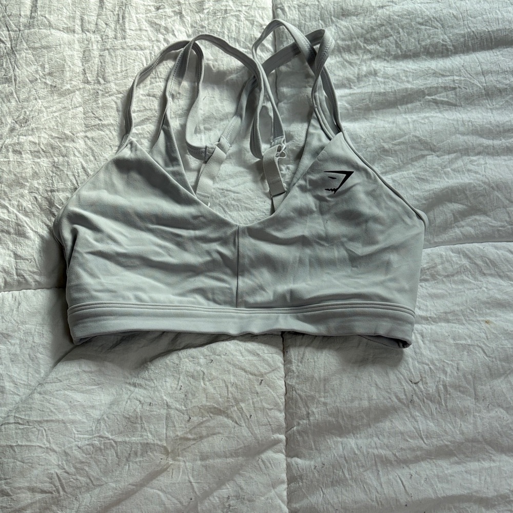 Women's White Gymshark Sports Bra